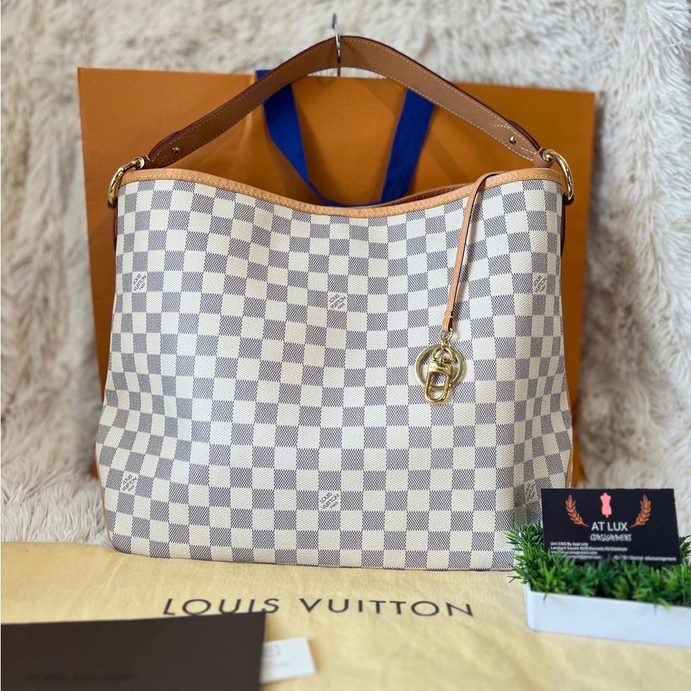 SOLD Authentic LOUIS VUITTON Damier Azur Delightful MM